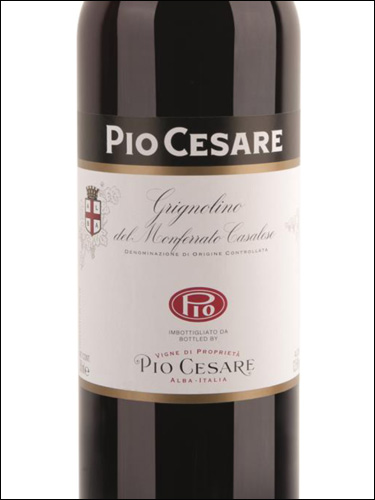 фото Pio Cesare Grignolino del Monferrato Casalese DOC Пио Чезаре Гриньолино дель Монферрато Казалезе Италия вино красное