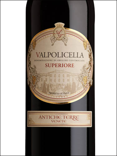 фото Antiche Terre Venete Valpolicella Superiore DOC Антике Терре Венете Вальполичелла Супериоре ДОК Италия вино красное