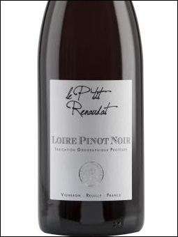 фото le P'tit Renaudat Pinot Noir Val de Loire IGP ле П'ти Ренода Пино Нуар Валь де Луар Франция вино красное