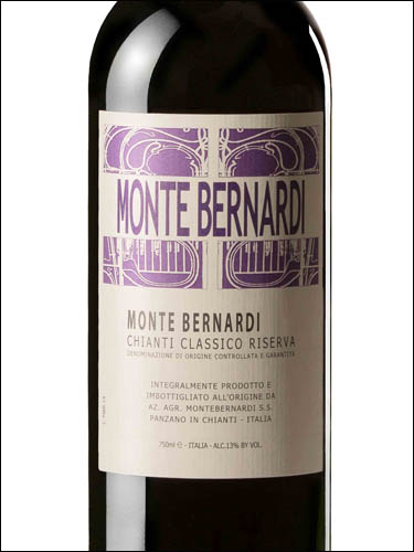 фото Monte Bernardi Chianti Classico Riserva DOCG Монте Бернарди Кьянти Классико Ризерва Италия вино красное