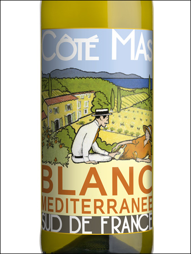 фото Cote Mas Blanc Mediterranee Pays d'Oc IGP Коте Мас Блан Медитерране Пэи д'Ок Франция вино белое