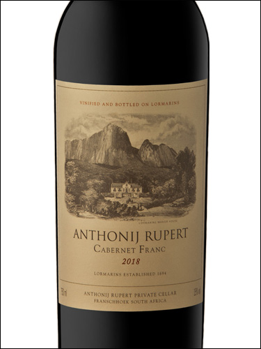 фото Anthonij Rupert Cabernet Franc Антоний Руперт Каберне Фран ЮАР вино красное
