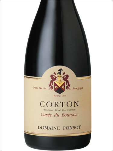фото Domaine Ponsot Cuvee du Bourdon Corton Grand Cru AOC Домен Понсо Кюве дю Бурдон Кортон Гран Крю Франция вино красное