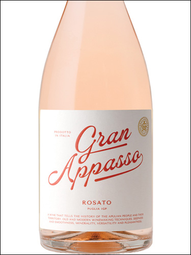 фото Gran Appasso Rosato Puglia IGP Гран Аппассо Розато Апулия Италия вино розовое