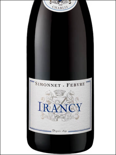 фото Simonnet-Febvre Irancy AOC Симонне-Февр Иранси Франция вино красное