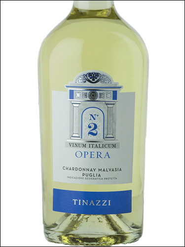 фото Tinazzi Opera №2 Chardonnay - Malvasia Puglia IGP Тинацци Опера №2 Шардоне - Мальвазия Апулия Италия вино белое