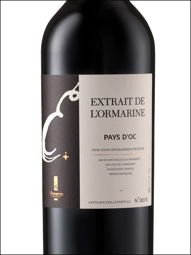 фото Extrait de l'Ormarine Rouge Pays d'Oc IGP экстре де л'Ормарин Руж Пэи д'Ок Франция вино красное