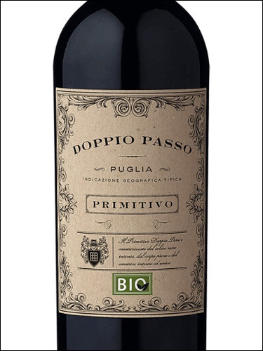 фото Doppio Passo Primitivo BIO Puglia IGT Доппио Пассо Примитиво Био Апулия Италия вино красное