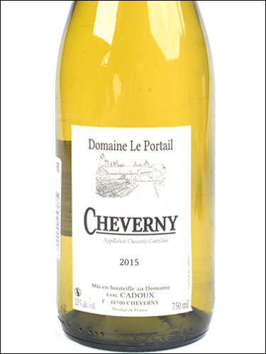 фото Domaine Le Portail Cheverny Blanc AOC Домен Ле Портай Шеверни Блан Франция вино белое