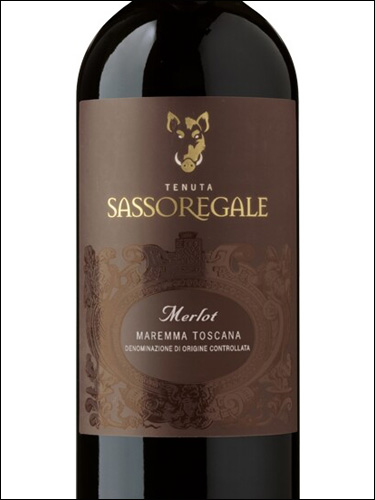 фото Tenuta Sassoregale Merlot Maremma Toscana DOC Тенута Сассорегале Мерло Маремма Тоскана Италия вино красное