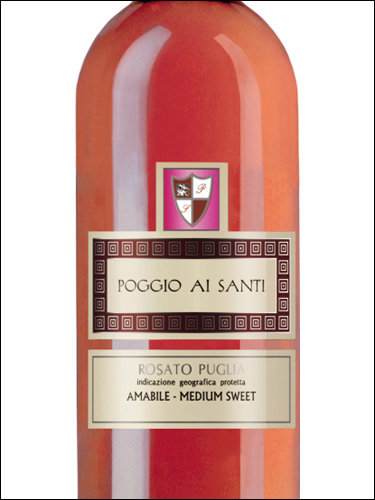 фото Poggio Ai Santi Rosato Medium Sweet Puglia IGP Поджио Ай Санти Розато Полусладкое Апулия Италия вино красное