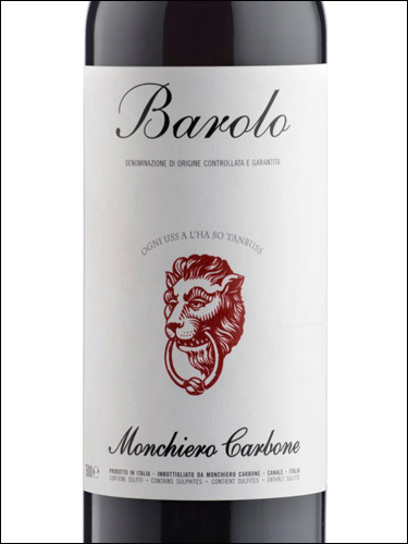 фото Monchiero Carbone Barolo DOCG Монкьеро Карбоне Бароло Италия вино красное