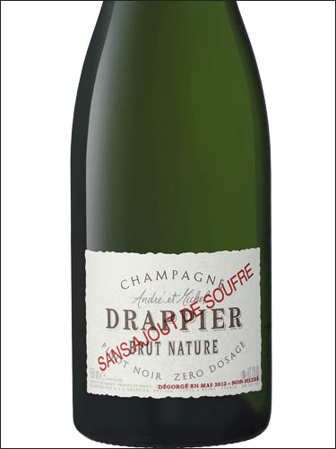 фото Champagne Drappier Brut Nature Sans Soufre Шампань Драппье Брют Натюр Без Серы Франция вино белое
