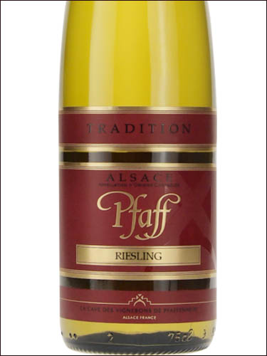 фото Pfaff Tradition Riesling Alsace AOC Пфафф Традисьон Рислинг Эльзас Франция вино белое