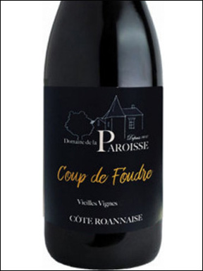 фото Domaine de la Paroisse Coup de Foudre Vieilles Vignes Cote Roannaise AOC Домен де ла Паруас Ку де Фудр Вьей Винь Кот Роанез Франция вино красное
