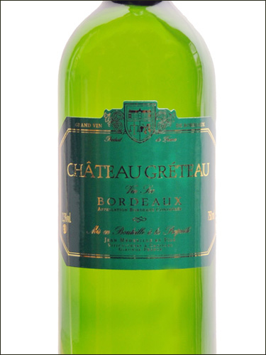 фото Chateau Greteau Bordeaux Blanc Sec AOC Шато Грето Бордо Блан Сек Франция вино белое