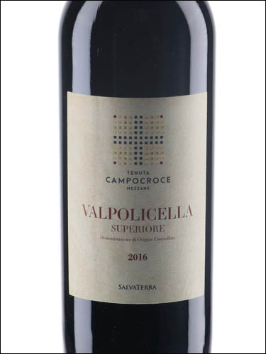 фото Tenuta Campocroce Mezzane Valpolicella Superiore DOC Тенута Кампокроче Меццане Вальполичелла Супериоре Италия вино красное