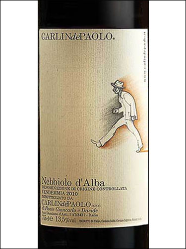 фото Carlin de Paolo Nebbiolo d'Alba DOC Карлин де Паоло Неббиоло д'Альба  Италия вино красное