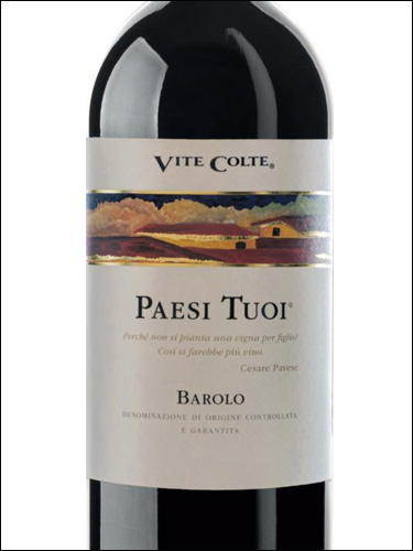 фото Vite Colte Paesi Tuoi Barolo DOCG Вите Кольте Паэзи Туои Бароло  Италия вино красное