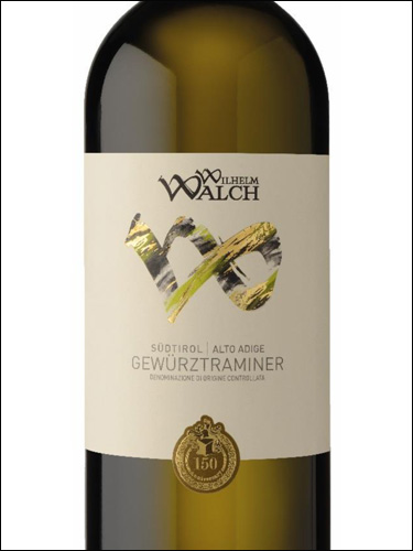 фото Wilhelm Walch Gewurztraminer Alto Adige DOC Вильгельм Вальх Гевюрцтраминер Альто Адидже Италия вино белое