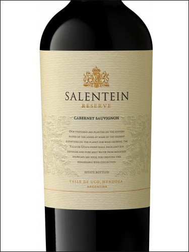 фото Salentein Reserve Cabernet Sauvignon Салентайн Резерв Каберне Совиньон Аргентина вино красное