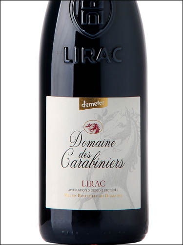 фото Domaine des Carabiniers Lirac Rouge AOP Домен де Карабинье Лирак Руж Франция вино красное