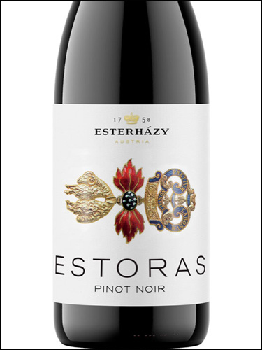 фото Esterhazy Estoras Pinot Noir Burgenland Эстерхази Эсторас Пино Нуар Бургенланд Австрия вино красное