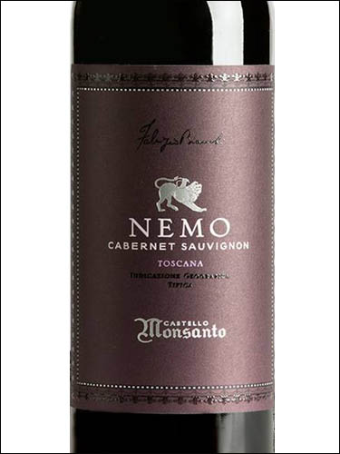 фото Castello Monsanto Nemo Cabernet Sauvignon Toscana IGT Кастелло Монсанто Немо Каберне Совиньон Тоскана Италия вино красное