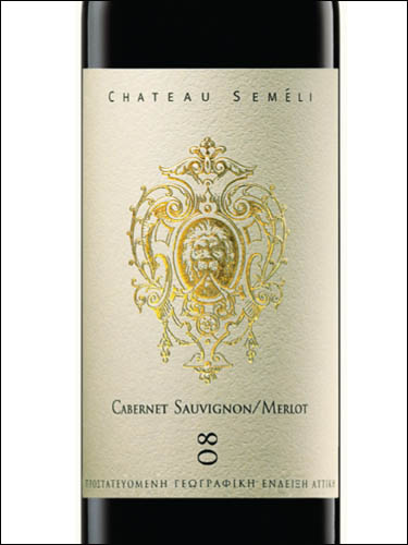 фото Chateau Semeli Cabernet Sauvignon-Merlot Attiki PGI Шато Семели Каберне Совиньон Мерло Аттика Греция вино красное