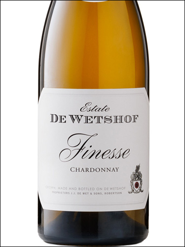 фото De Wetshof Estate Finesse Chardonnay Де Ветсхоф Эстейт Файнесс Шардоне ЮАР вино белое