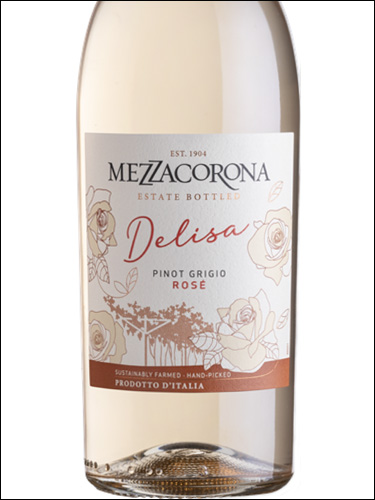 фото Mezzacorona Delisa Pinot Grigio Rose Dolomiti IGT Меццакорона Делиза Пино Гриджио Розе Доломити Италия вино розовое