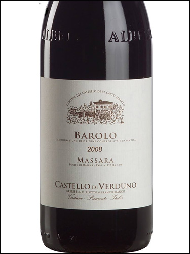 фото Castello di Verduno Barolo Massara DOCG Кастелло ди Вердуно Бароло Массара Италия вино красное