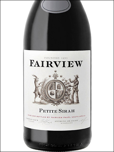 фото Fairview Petite Sirah Фэирвью Петит Сира ЮАР вино красное