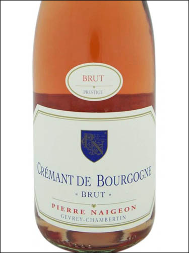 фото Pierre Naigeon Rose Brut Cremant de Bourgogne AOC Пьер Нежон Розе Брют Креман де Бургонь Франция вино розовое