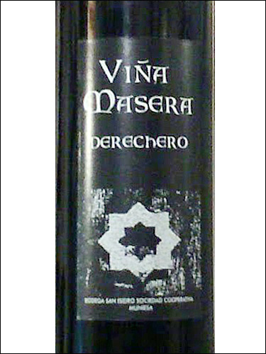 фото вино Vina Masera Derechero Tinto Joven Bajo Aragon IGP 