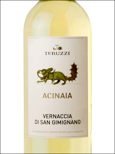 фото Teruzzi Acinaia Vernaccia di San Gimignano DOCG Теруцци Ачиная Верначча ди Сан Джиминьяно Италия вино белое