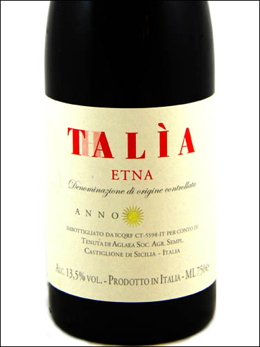 фото Tenuta di Aglaea Thalia Etna Rosso DOC Тенута ди Аглае Талия Этна Россо ДОК Италия вино красное