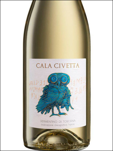 фото Cala Civetta Vermentino Toscana IGT Кала Чиветта Верментино Тоскана Италия вино белое