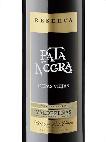 фото вино Pata Negra Cepas Viejas Reserva Valdepenas DO 