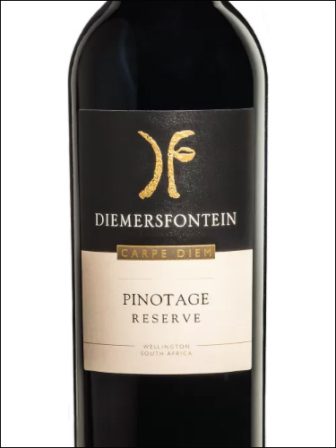фото Diemersfontein Carpe Diem Pinotage Reserve Димерсфонтейн Карпе Дием Пинотаж Резерв ЮАР вино красное