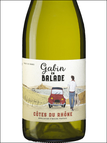 фото Gabin en Balade Cotes du Rhone Blanc AOC Габен ан Балад Кот дю Рон Блан Франция вино белое