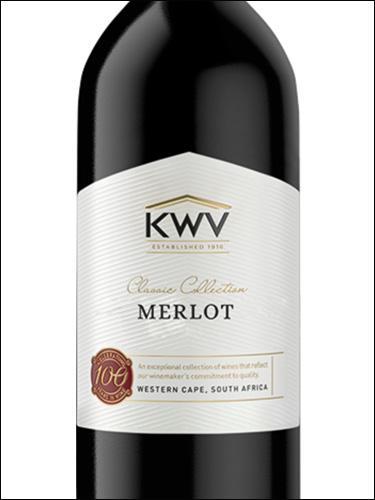 фото KWV Classic Collection Merlot КВВ Классик Коллекшн Мерло ЮАР вино красное