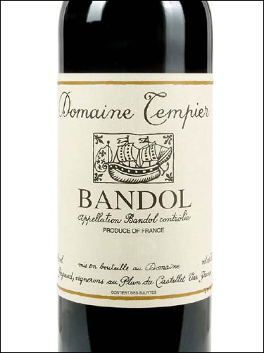 фото Domaine Tempier Cuvee Classique rouge Bandol AOC Домен Тампье Кюве Классик руж Бандоль Франция вино красное