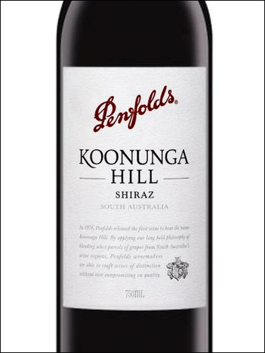 фото Penfolds Koonunga Hill Shiraz Пенфолдс Кунунга Хилл Шираз Австралия вино красное