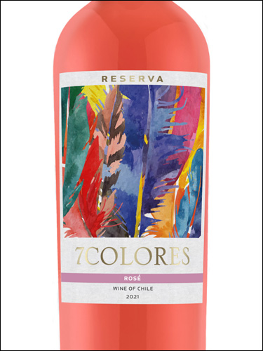 фото 7Colores Reserva Rose Pinot Noir Cinsault Casablanca Valley DO 7Колорес Ресерва Розе Пино Нуар Сенсо Долина Касабланка Чили вино розовое