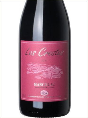 фото Les Crestes Rouge Marcillac AOC Ле Крест Руж Марсийак Франция вино красное
