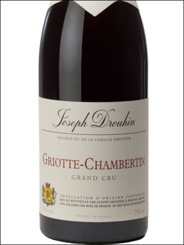 фото Joseph Drouhin Griotte-Chambertin Grand Cru AOC Жозеф Друэн Гриот-Шамбертен Гран Крю Франция вино красное