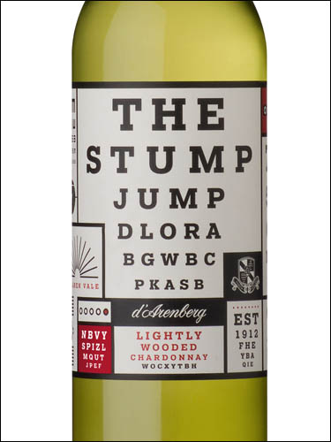 фото d'Arenberg The Stump Jump Lightly Wooded Chardonnay д’Аренберг Стамп Джамп Лайтли Вудид Шардоне Австралия вино белое