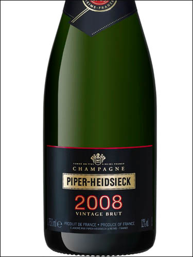 фото Champagne Piper-Heidsieck Brut Vintage Шампанское Пайпер-Хайдсик Брют Винтаж Франция вино белое