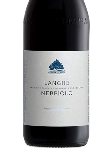 фото Cantina del Pino Langhe Nebbiolo DOC Кантина дель Пино Ланге Неббиоло Италия вино красное